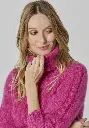 Pull femme col roulé maille vaporeuse