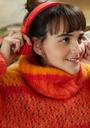 Pull femme col roulé oversize mohair et soie