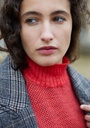 Pull femme col montant mohair soie et alpaga fabrication francaise