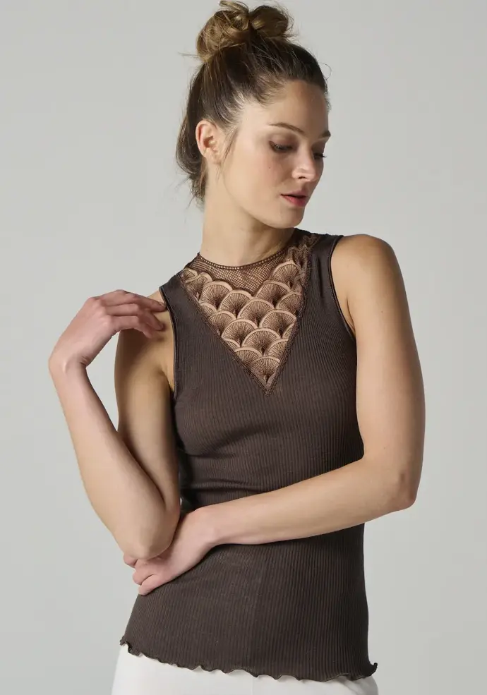 Débardeur femme laine et soie confection italienne