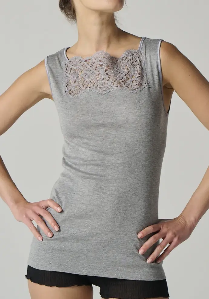 Débardeur femme en modal couleur gris