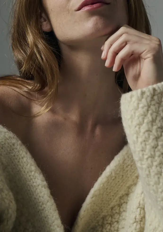 Veste longue et chaude en laine pour femme