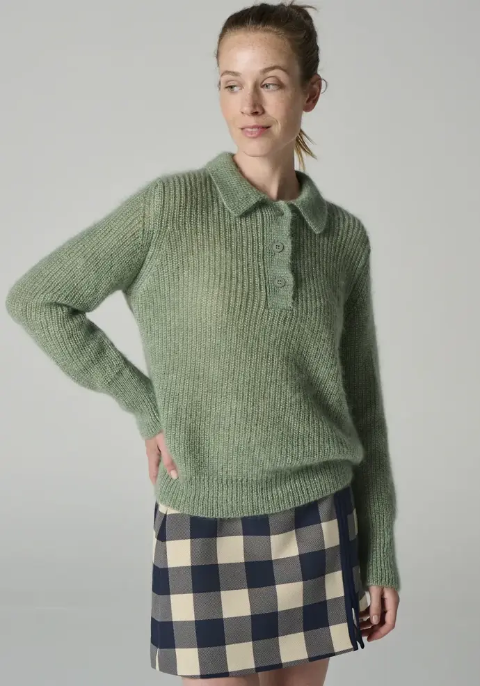 Pull en laine et soie femme