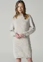 Robe pull femme en mérinos et alpaga chaude et douce couleur gris