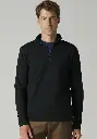 Pull homme demi zip en mérinos couleur noir