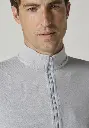 Gilet zippé pour homme en laine mérinos col montant