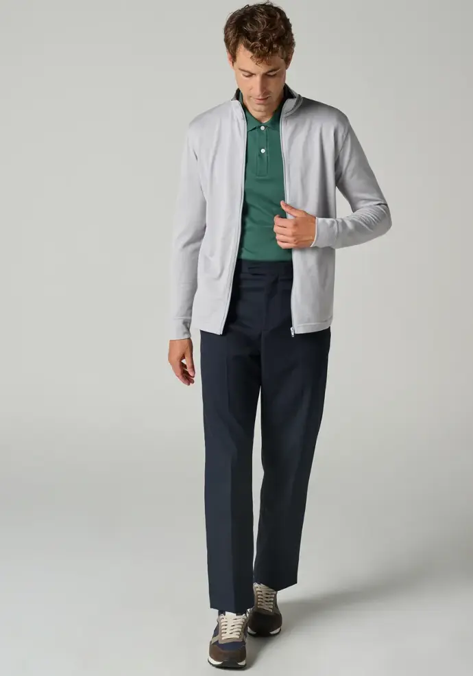 Gilet zippé en laine pour homme