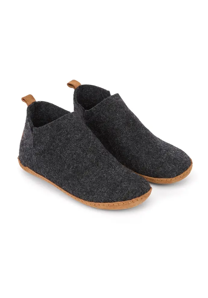 Chaussons homme non fourrés couleur gris anthracite