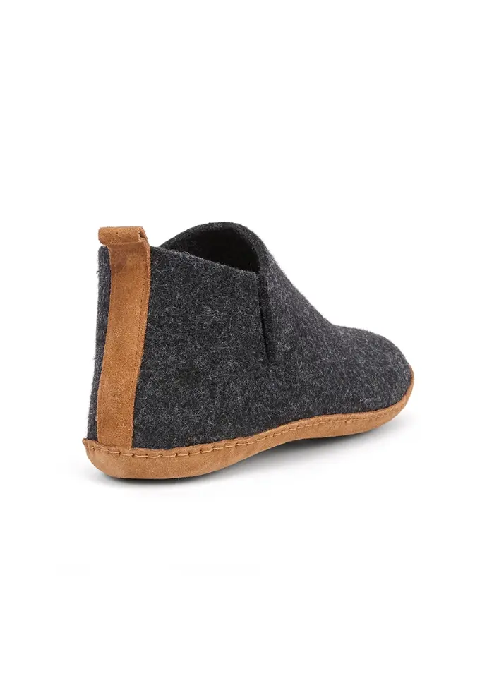 Chaussons homme non fourrés avec semelle en cuir
