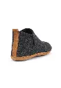 Chaussons homme non fourrés avec semelle en cuir