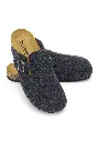 Mules homme feutre de laine avec patte de serrage