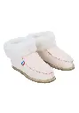 Chaussons femme en peau fourrés laine naturelle