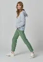 Pull à capuche en mohair et soie femme couleur bleu clair
