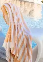 Grand plaid en 100% laine mérinos couleur orange