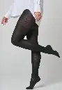 Collants femme opaques et chauds en laine couleur noir