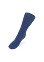 Chaussettes mixtes chaudes en laine et soie bleu indigo