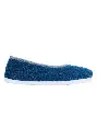 Ballerines en feutre de laine femme couleur bleu