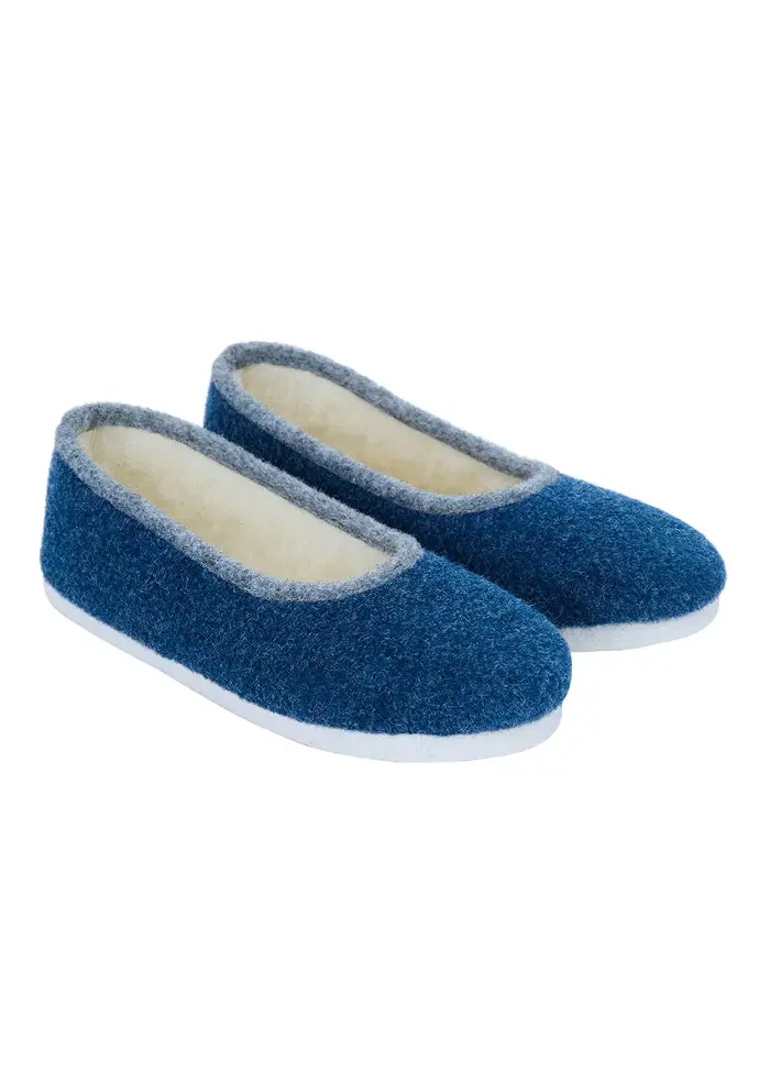 Ballerines en feutre de laine femme made in France