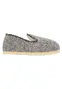 Chaussons pour homme en mohair et alpaga fabrication française couleur gris