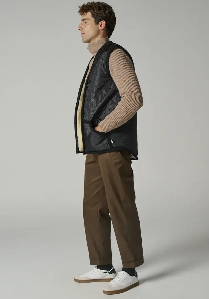 Gilet matelassé homme en laine sans manches chaud