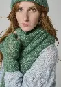 ​Echarpe femme en mohair et soie couleur vert