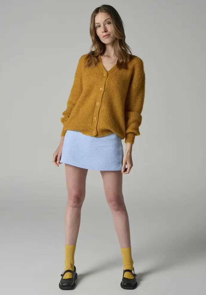 Cardigan femme en mohair et soie