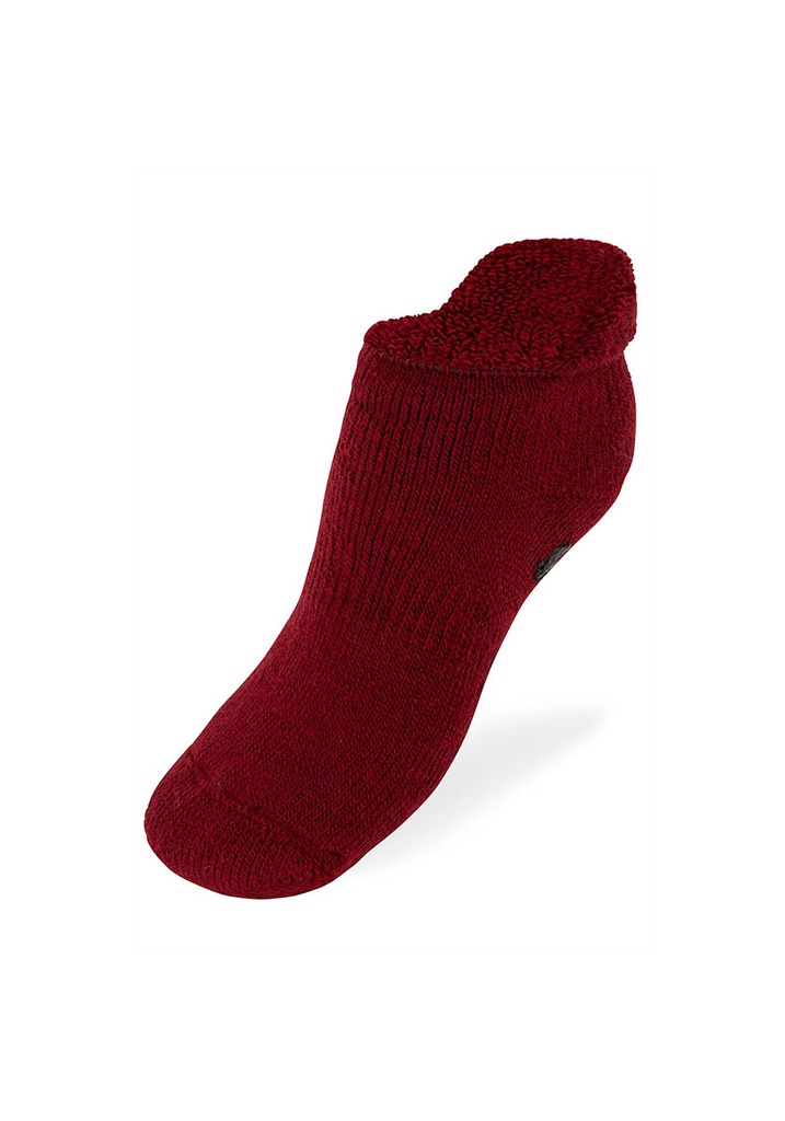 Chaussons-chaussettes mixtes antidérapants couleur bordeaux