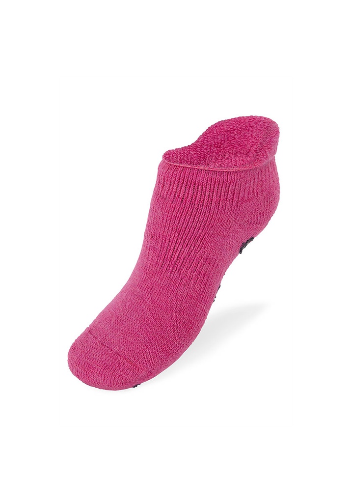 Chaussons-chaussettes mixtes antidérapants couleur fuchsia