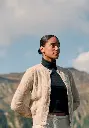 Cardigan pour femme en laine et alpaga fermeture 6 boutons