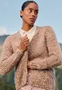 Gilet en laine manches longues couleur beige