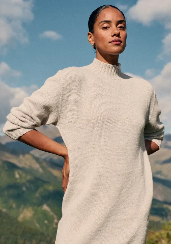 Robe pull femme en laine made in France