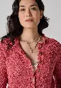 Gilet femme 100% coton biologique boutons aspect corne