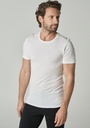 T-shirt chaud homme manches courtes coton laine soie ecru