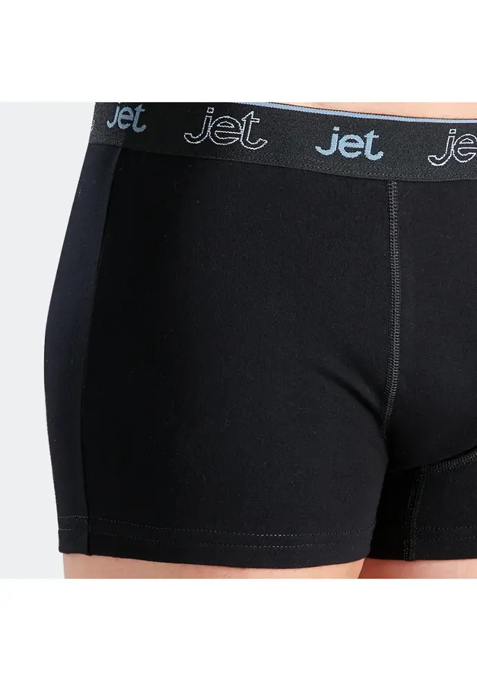 Shorty uni pour homme en coton couleur noir
