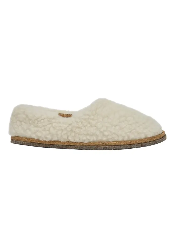 Chaussons fourrés femme laine naturelle