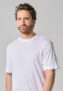 T-shirt manches courtes homme en lin couleur blanc
