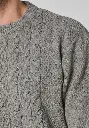 Pull homme col rond tricotage avec torsades