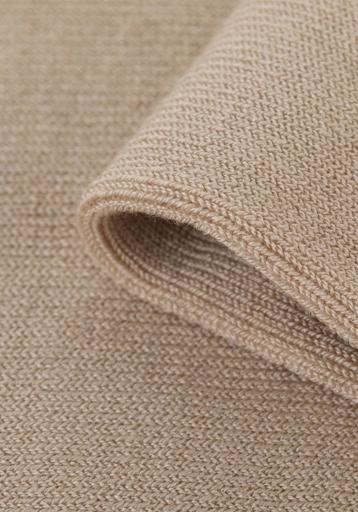 Chaussettes femme en coton fil d'Ecosse beige