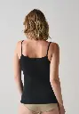 Caraco femme laine et soie fine dentelle couleur noir
