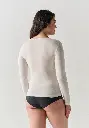 Chemise femme manches longues couleur écru