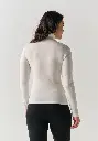 Sous-pull  femme col roulé laine et soie couleur écru