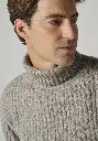 Pull col roulé en laine pour homme