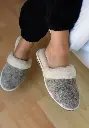 Mules femme en laine vierge d'Ardèche