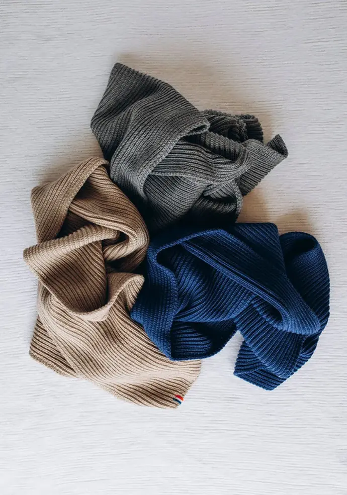 Echarpe homme 100% laine mérinos fabrication française