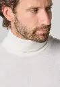 Sous pull  homme en laine et soie couleur écru