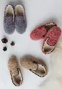 Lot chaussons fourrés femme 3 coloris au choix