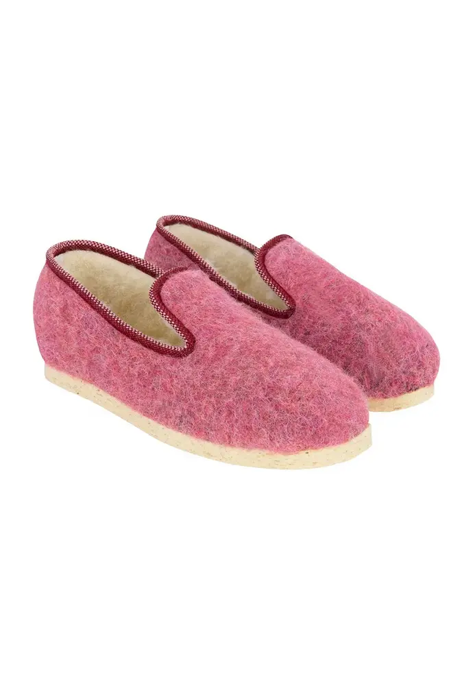 Chaussons pour  femme en mohair et alpaga fourrés laine