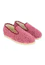 Chaussons pour  femme en mohair et alpaga fourrés laine