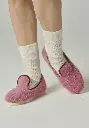 Chaussons pour  femme en mohair et alpaga fabrication française