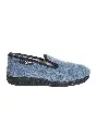 Pantoufles mixtes moelleuses couleur bleu